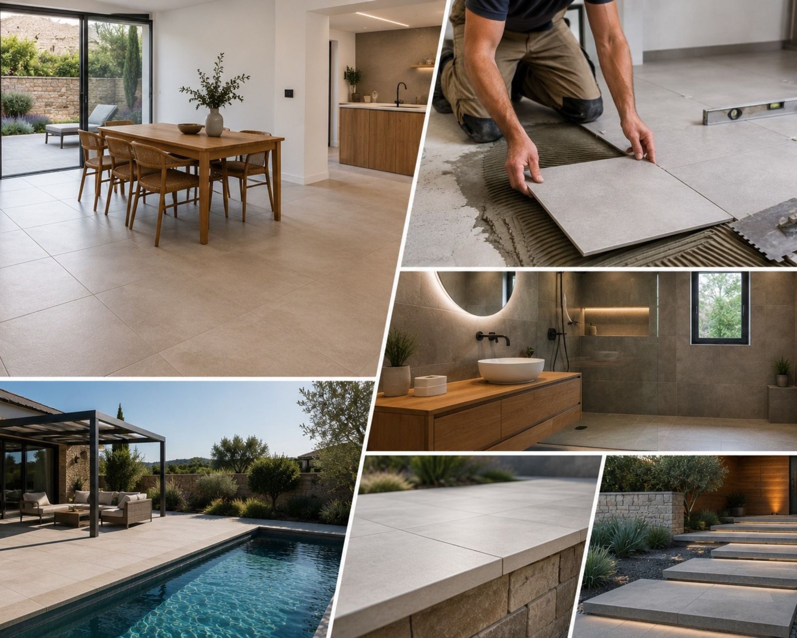 Travaux de carrelage réalisés par un carreleur professionnel en Vendée
