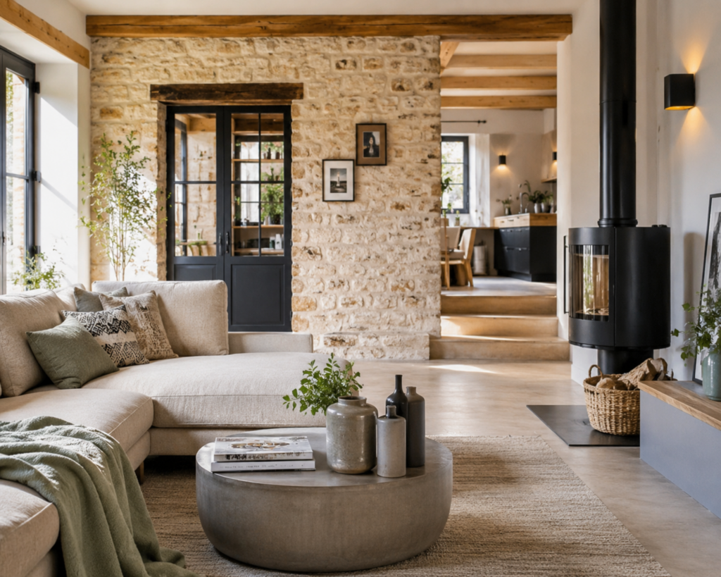 Illustration d’une rénovation de maison ancienne en Vendée respectant le caractère du bâti